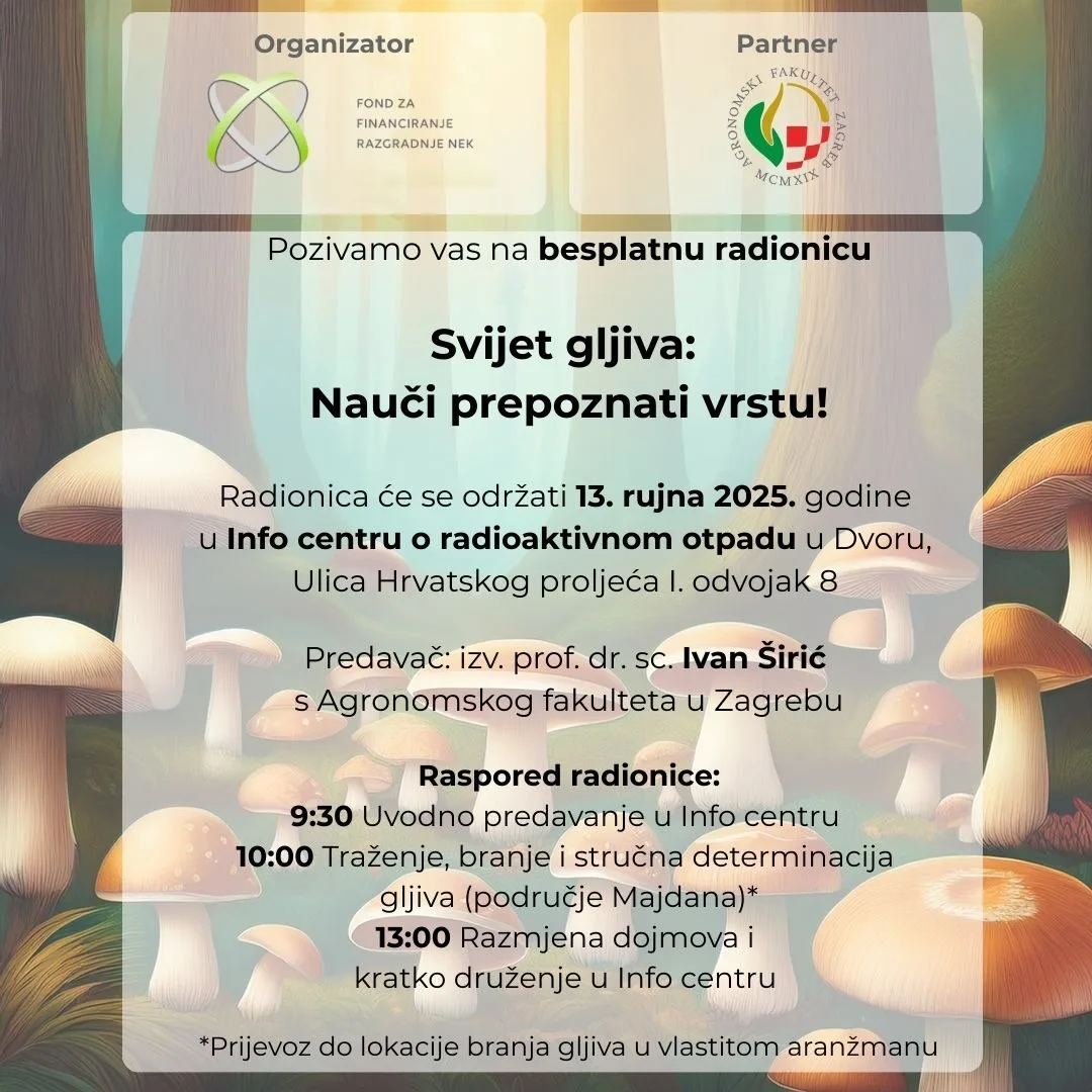 Pozivamo vas na radionicu o gljivama
